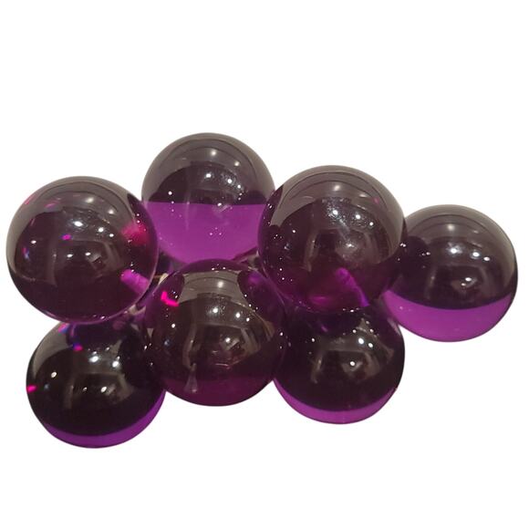 Vintage Acrylic Grapes Mid Century Lucite Purple Large Grapes - Picture 3 of 11
